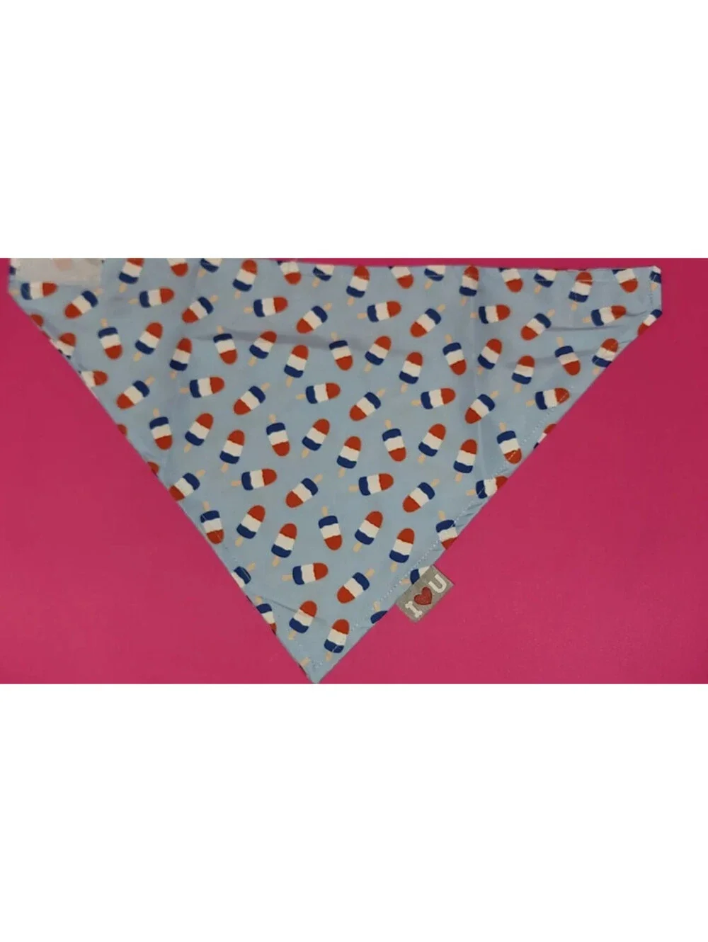 RED WHITE & BLUE POPSICLES DOG CAT BLUE BANDANA SMALL